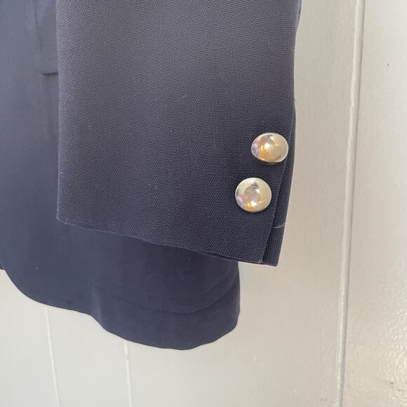 VTG Brooks Brothers Brooksgate Navy Blazer 40R Silver Buttons Preppy USA Ivy - Picture 4 of 14